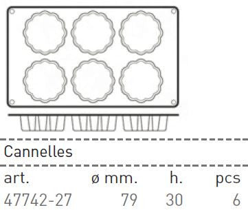 Paderno Flexible Non-Stick Baking Mould -  Brioche 79 x 30mm