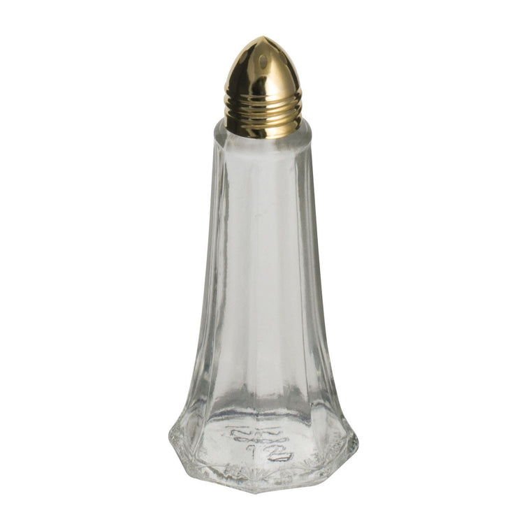 Alegacy 1½ oz Glass Salt / Pepper Shaker With Gold Plated Top