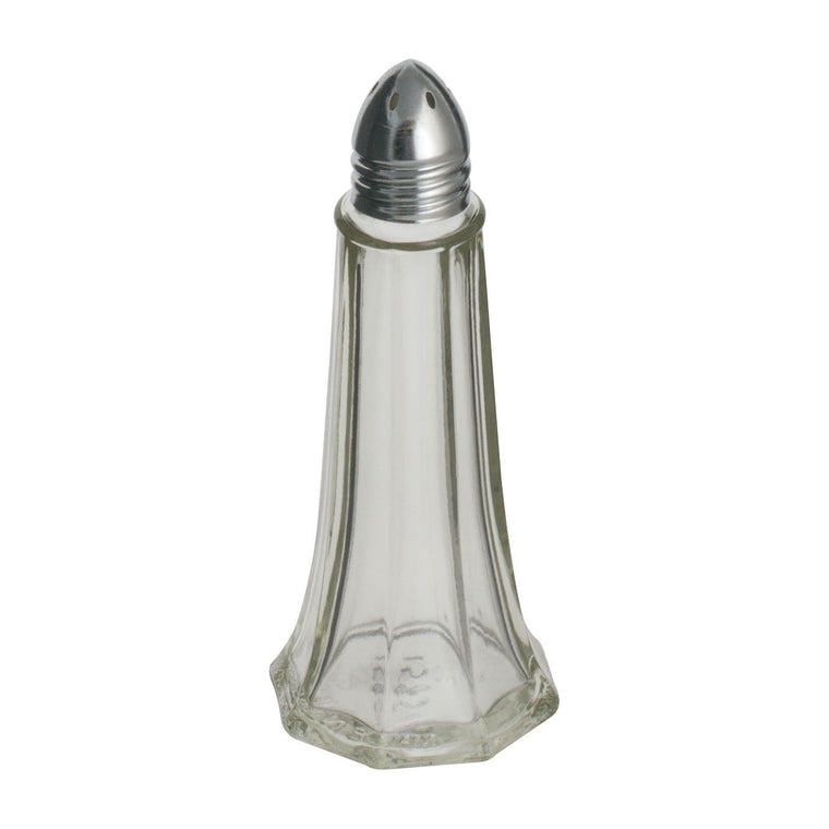 Alegacy 1½ oz Glass Salt/Pepper Shaker, Stainless Steel Plated Top