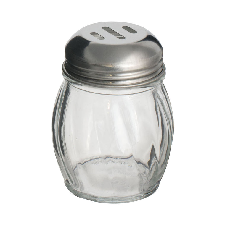 Alegacy 6 oz Glass Cheese Shaker With Stainless Steel Slotted Top