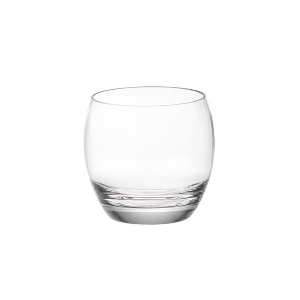 PC TUMBLER BOWL SHAPE DOUBLE ROCK CLEAR, SET OF 6