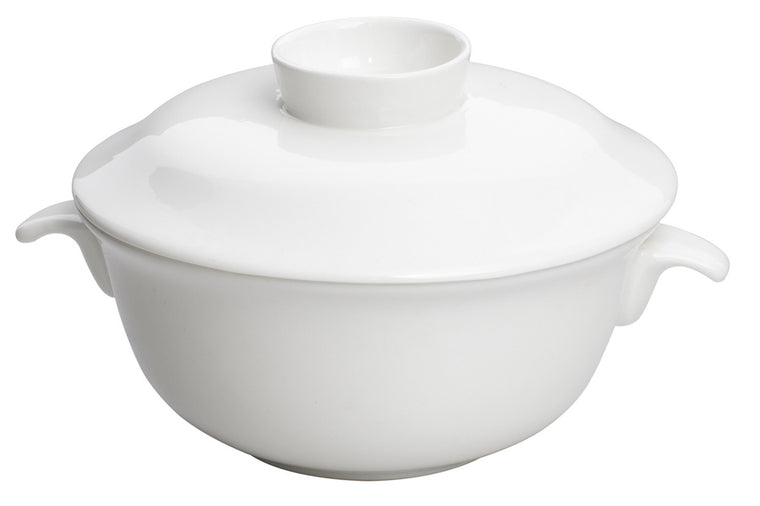 Royal White New Bone Soup Bowl with Lid 11.5 cm 210 cc