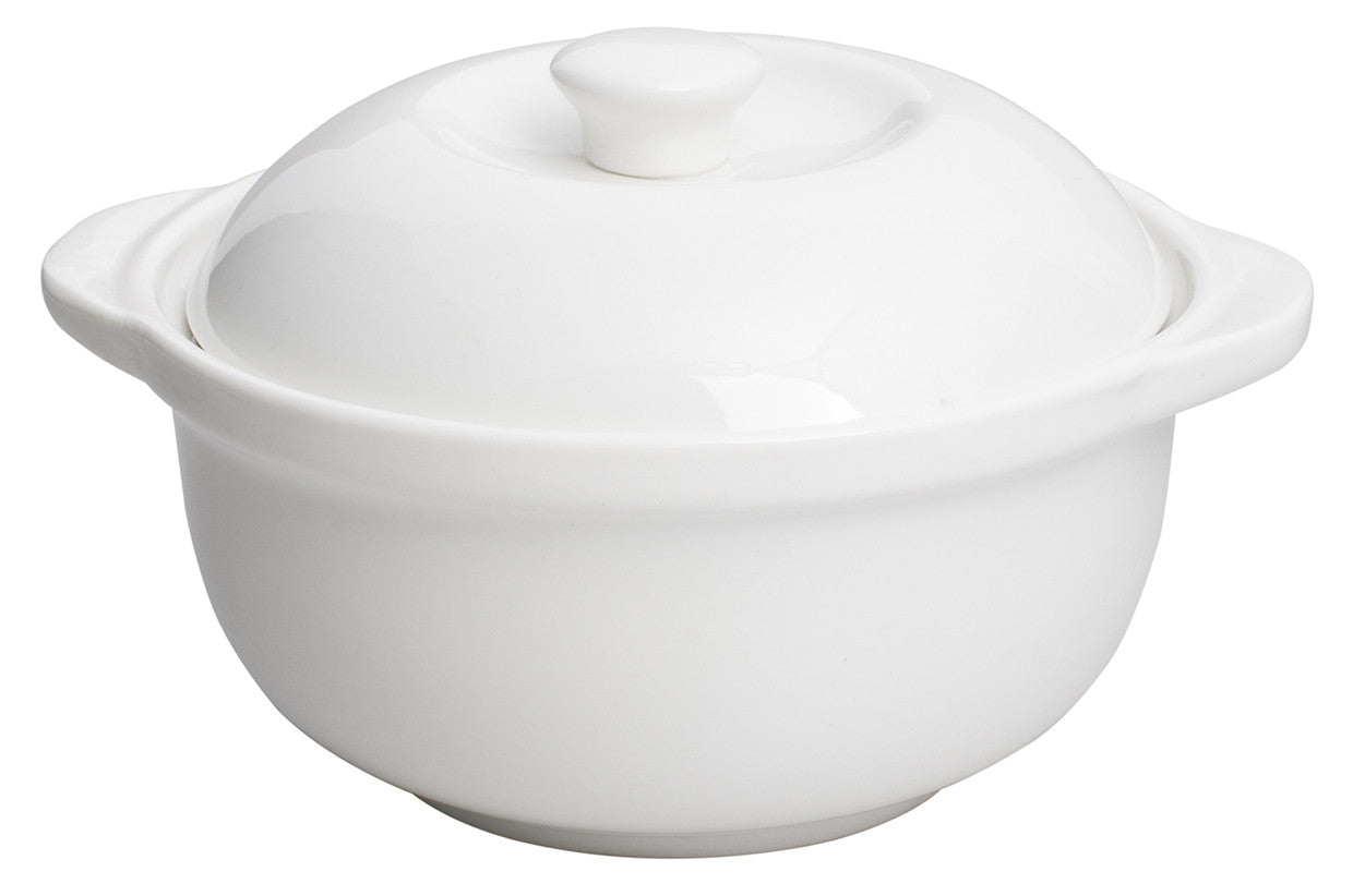 Royal White New Bone Soup Bowl with Lid