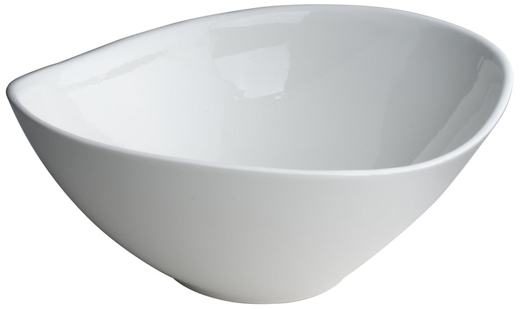 Royal White New Bone Curve Oval Shape Dish 34.5x25.5x13.5 cm