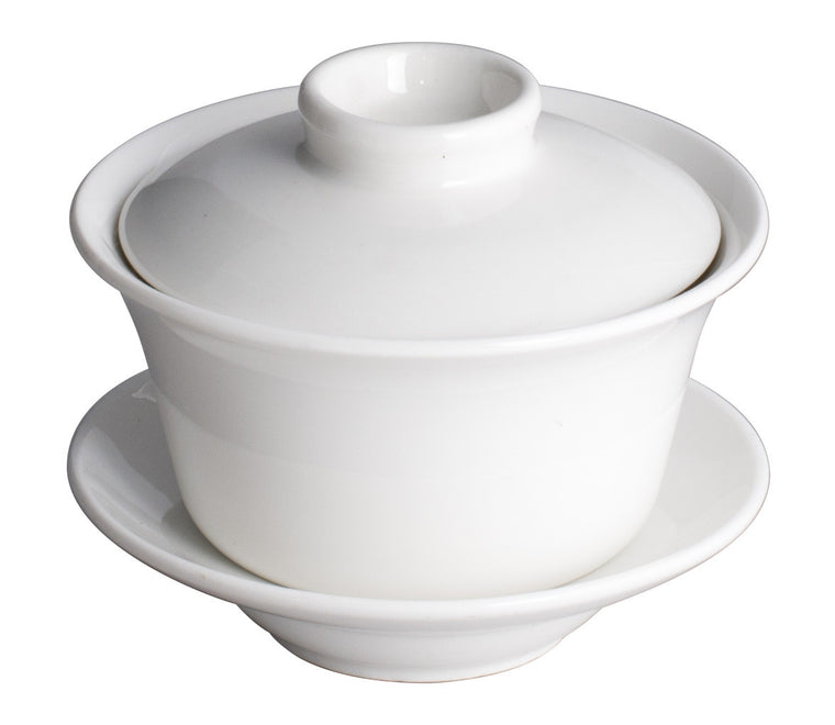Royal White New Bone Chappei Cup With Saucer & Cover