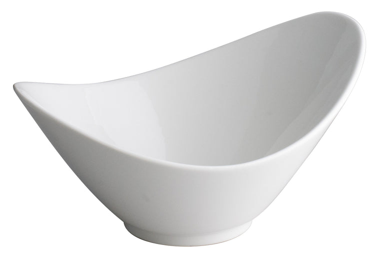 Royal White New Bone Bowl W-Two Angles 26.8x20x14.3 cm