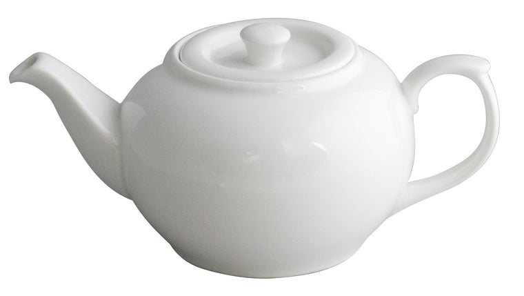 Royal White New Bone Chinese Tea Pot with Lid 1100 cc