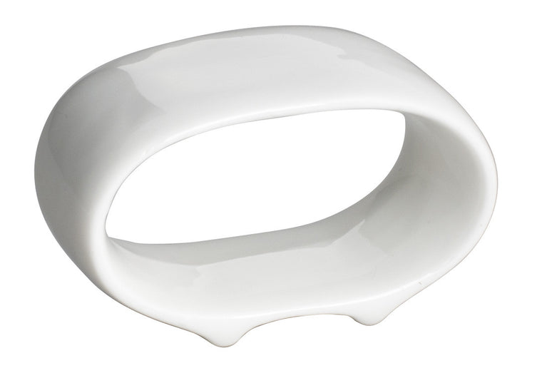 Royal White New Bone Napkin Ring 6 cm