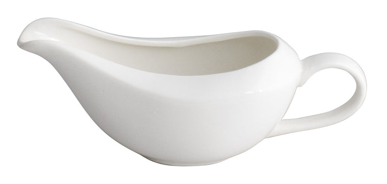 Royal White New Bone Sauce Boat 18.5 cm