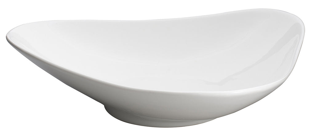 Royal White New Bone Arch Shape Triangle Bowl 33.5x32x8 cm