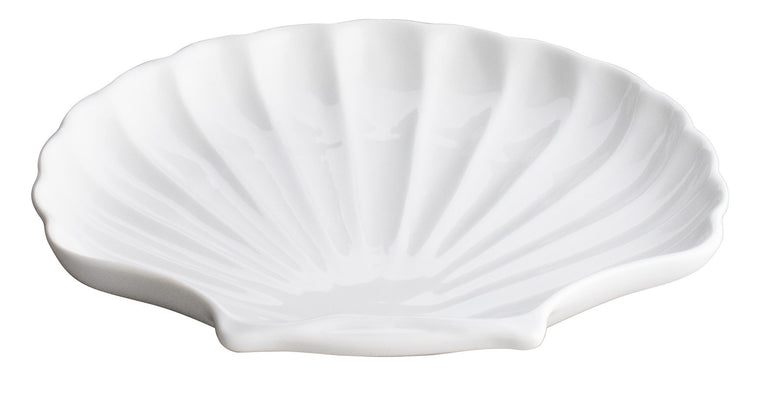 Royal White New Bone Shell Shape Dish 23 cm