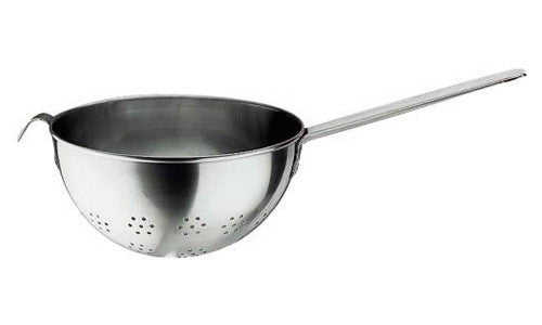 Paderno Stainless Round Bottom Steel Strainer With Hook and Handle