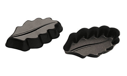 Paderno Non-Stick Oak Leaf Tart Mould 12x2 cm