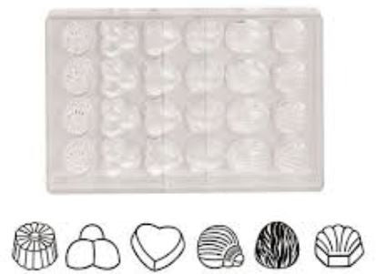 Paderno Chocolate Mould, Assorted Designs, 24 pcs