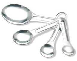 King Metal Stainless Steel Measuring Spoon Set 4@S