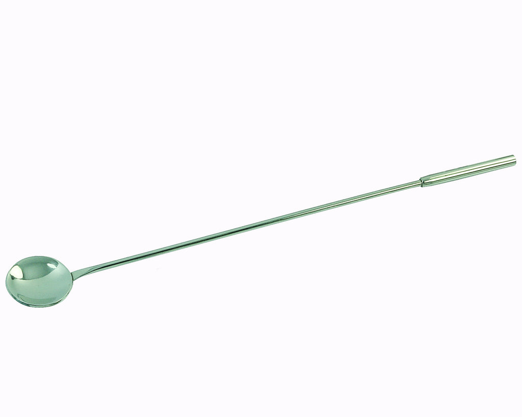 King Metal Stainless Steel Long Bar Spoon 12¼" Rd-Bowl