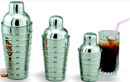 King Metal Stainless Steel Cocktail Shaker Ribbed