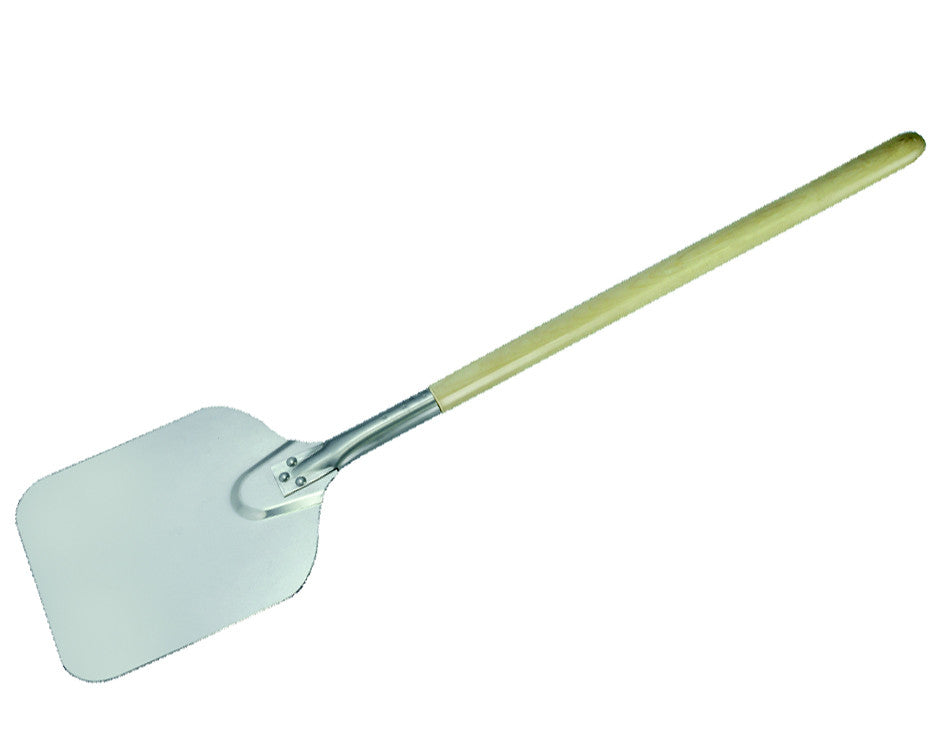 King Metal Pizza Spade 30 cm, Alum. With Wooden Handle 50 cm