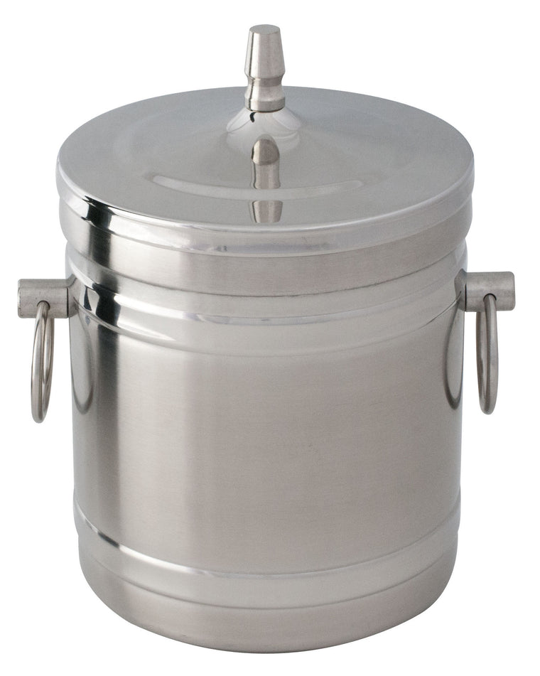 Stainless Steel Ice Bucket 1 litre with Ring Handle without Tong