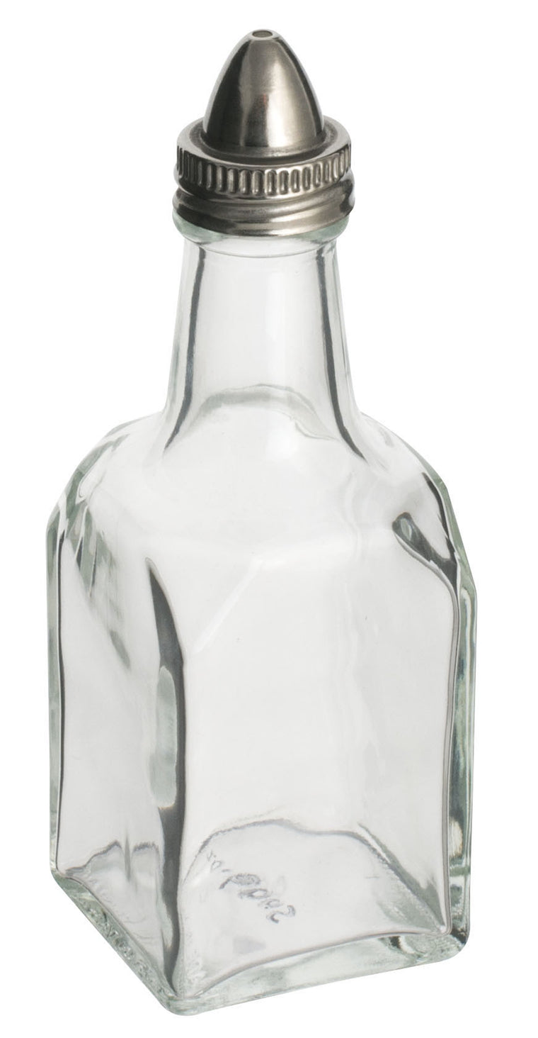 Alegacy Sq Glass Oil/Vinegar Bottle With Stainless Steel Top