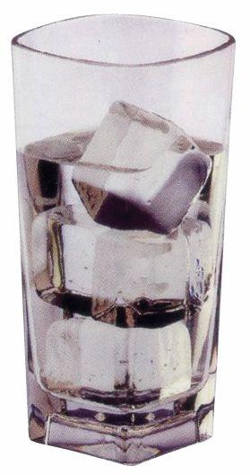 SQUARE TUMBLER POLYCARBONATE CLEAR, SET OF 6