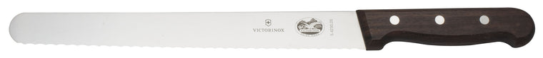 Victorinox Slicing Knife Rd Tip Wavy Edge 25 cm Wood Handle