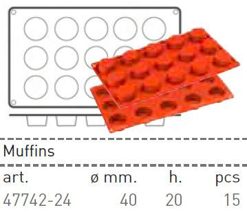 Paderno Flexible Non-Stick Baking Mould -  Petit Fours 40 x 20mm