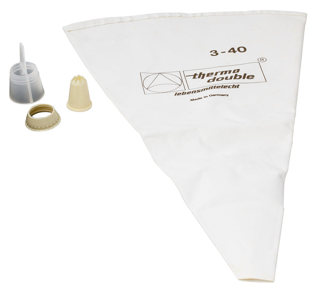 Thermohauser Double Pastry Bag With Tip 3-40 cm