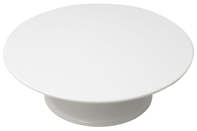 Thermohauser Melamine Rotating Cake Plate / Stand 32x10 cm White
